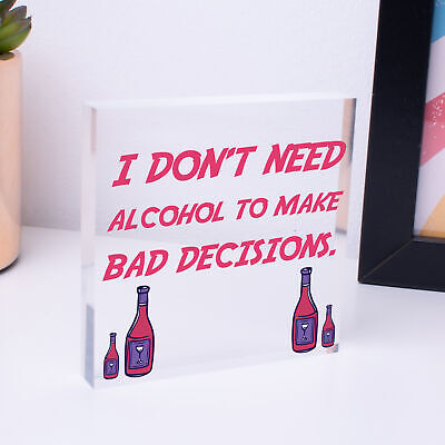 Funny Alcohol Home Bar Sign Novelty Bar Accessories Man Cave Gifts For Him Men