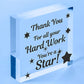 Colleague THANK YOU Gifts Wooden Heart Plaque Employee Teacher Volunteer Gifts