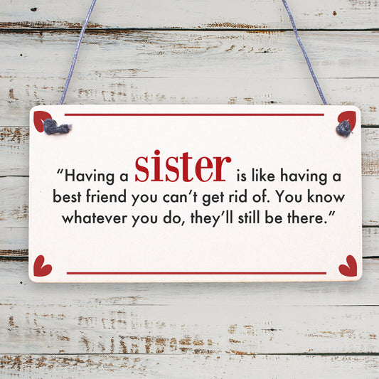 Sister Birthday Christmas Gifts Wooden Flower Best Friend Gift Friendship Plaque