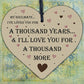 My Soulmate Loved You A Thousand Years Wooden Hanging Heart Valentines Day Gift