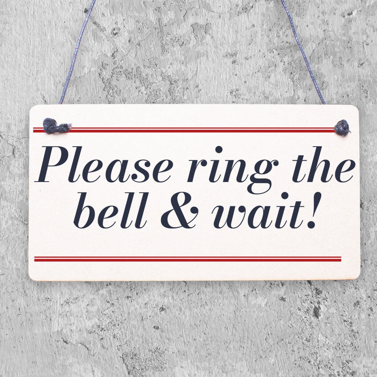 PLEASE RING THE BELL House Door Hanging Plaque Garden Home Decor Sign Notice