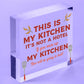 Vintage This Is My Kitchen Funny Plaque Shabby Chic Kitchen Wall Retro Sign Gift