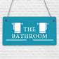 Bathroom Decor Marble Theme Hanging Bathroom Toilet Sign Home Decor Gift