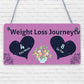 Weight Loss Tracker Chalkboard Journey Gift Hanging Plaque Slimming World Sign