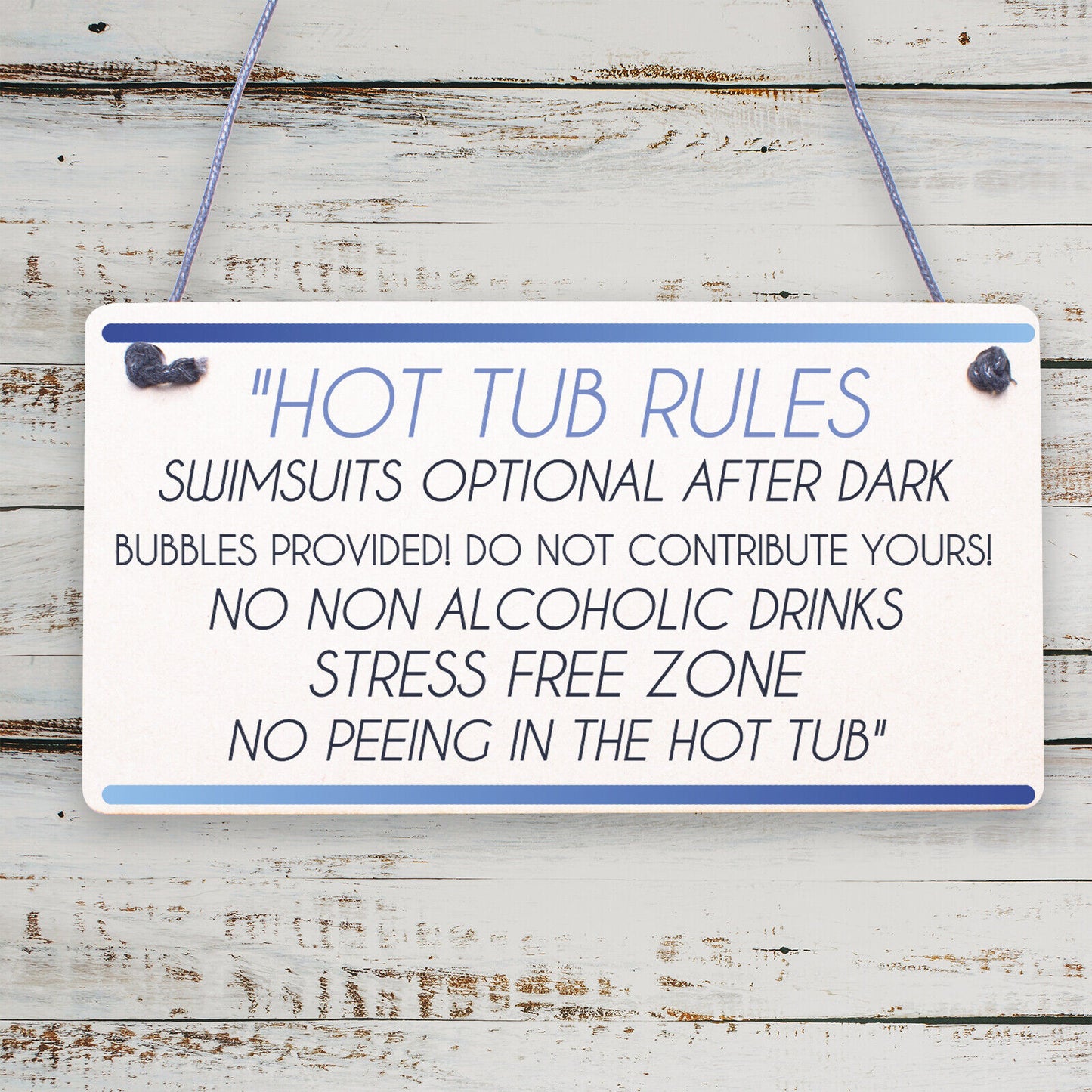 HOT TUB RULES Sign Hot Tub Signs And Plaques Shed Sign Summer House Plaque