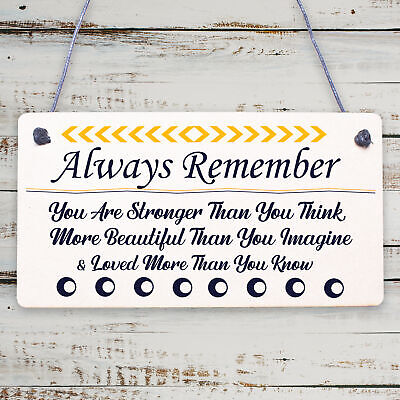 Always Remember Loved Wooden Hanging Plaque Friendship Love Sign Friends Gift