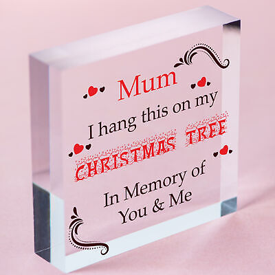 Rememberance Christmas Tree Bauble For Mum Wood Ornament Bauble