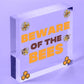 Beware Bees Apiarist Hive Business Garage Wooden Hanging Plaque Bee Sign Gift