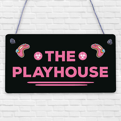 Child's Playhouse Sign Door Wall Plaque Son Daughter Birthday Gift Home Decor