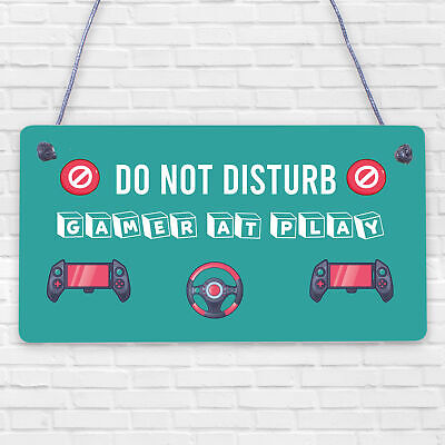 Gamer Gaming Gifts Do Not Disturb Man Cave Bedroom Sign Gift For Son Brother Dad