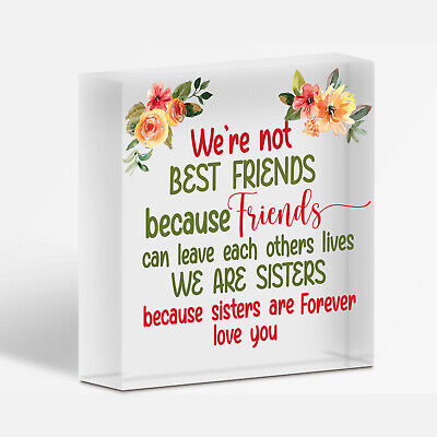 Thank You Sisters Friendship Plaques Wooden Heart Christmas Best Friend Gifts