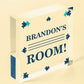 Personalised Door Space Theme Sign Kids Bedroom Grandson Son Nephew Boys