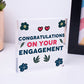 Congratulations On Your Engagement Wooden Hanging Heart Plaque Wedding Gift Sign