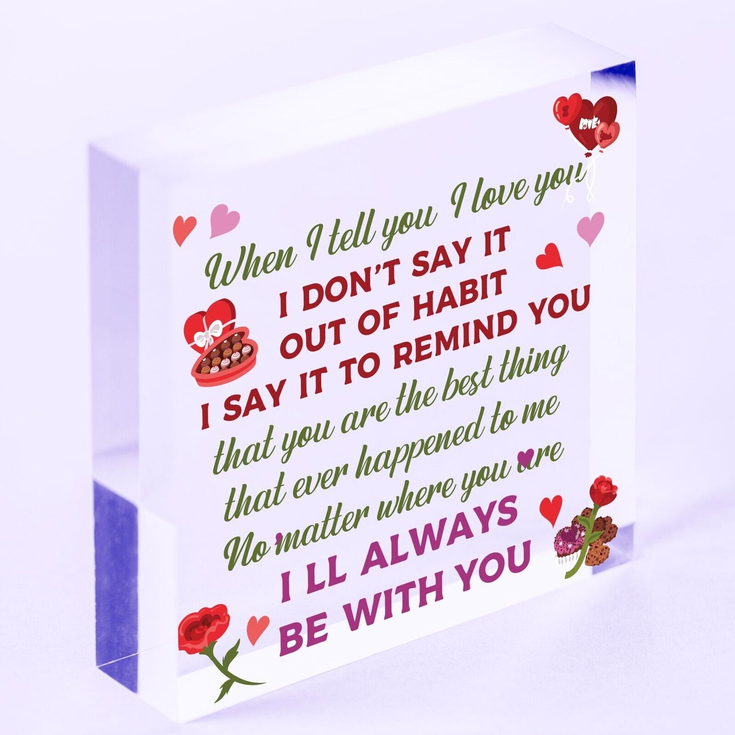 Special Love Plaque Girlfriend Boyfriend Anniversary Gifts For Husband Wife Gift