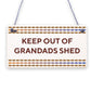 Grandads Shed Workshop Garage Hanging Garden Plaque Gifts For Grandad Dad