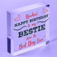 Birthday Friendship Best Friend Gift Wooden Heart Plaque Thank You Sign Keepsake