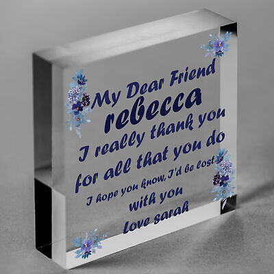 Thank You Best Friend Gift For Christmas Birthday Wood Heart Friendship Sign