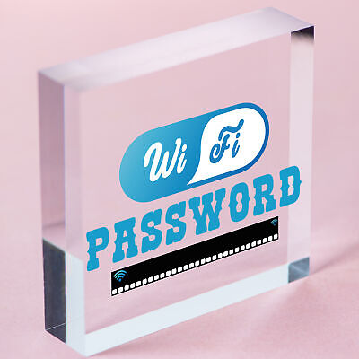 Wifi Password Chalkboard House Warming Gift Hanging Plaque Home Internet Sign