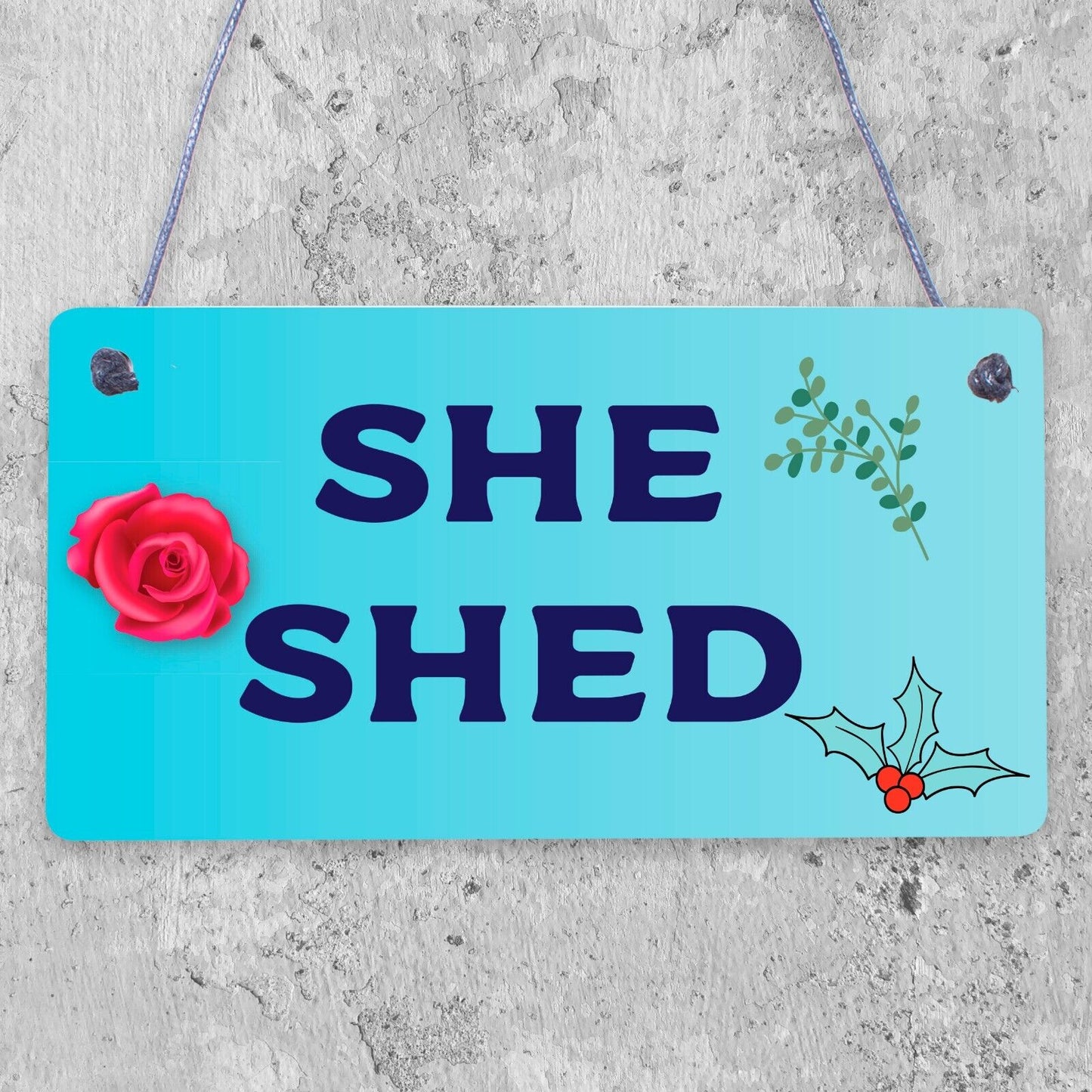 She Shed Garden Woman Cave Mum Sister Friendship Home Gift For Her Plaque