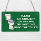 Funny Bathroom Sign Loo Decor Aim Straight Humorous Wall Plaque Home Gift