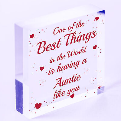 Best Auntie Gift For Birthday Christmas Engraved Heart Thank You Auntie Gift