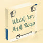 Weed 'em & Reap Funny Gardening Gift Garden Hanging Plaque Shed Allotment Sign