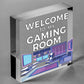 Welcome To My Gaming Room Sign Boys Bedroom Man Cave Sign Gamer Gift