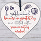 Alcohol Great Stories Novelty Hanging Plaque Friendship Sign Funny Joke Gift