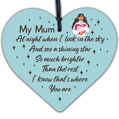 Mum Memorial Gift Engraved Mirror Acrylic Heart Christmas Memorial Bauble Gifts