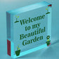 Novelty Beautiful Hanging Garden Plaque Present Home Shed Sign Friendship Gift