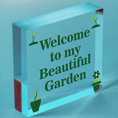 Novelty Beautiful Hanging Garden Plaque Present Home Shed Sign Friendship Gift