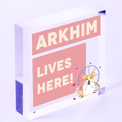 Personalised Hamster Cage Sign Novelty Pet Gifts Animal Lover Gifts Accessories