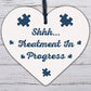 Shhh Treatment In Progress - Hanging Heart Door Sign For Home Beauty Salon