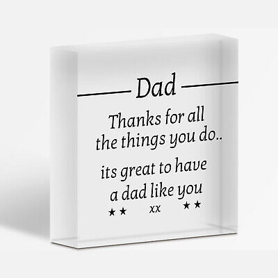 Dad Things You Do Wooden Hanging Plaque Sign Love Fathers Day Gift - Thank You