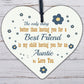 Best Friend Auntie Heart Gift Shabby Chic Birthday Love Keepsake Thank You Sign