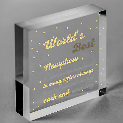 Best Nephew Birthday Christening Christmas Gift Auntie Uncle Gifts Family Plaque