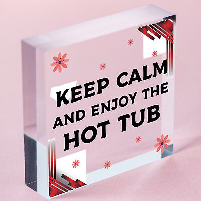 Funny Hot Tub Sign Hanging Garden Shed Summerhouse Decking Shed Sign Family Gift