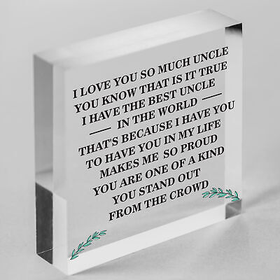 Best Uncle Plaque Gift For Birthday Christmas Gift For Brother From Niece Nephew