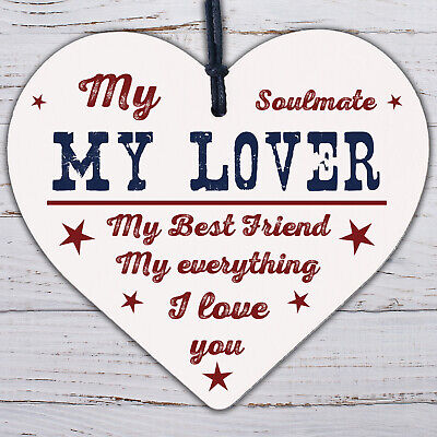 Soulmate Gifts For Girlfriend Boyfriend Husband Wife Wood Heart Anniversary Gift