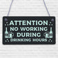 No Working Vintage Beer Bar Pub Plaque Garage Man Cave Retro Sign Gift For Men