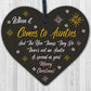 Auntie Gift Christmas Bauble Gifts For Auntie Wood Heart Thank You Gifts