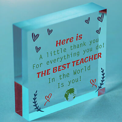 Best Teacher Gifts End of Year Term Thank You Gifts Engraved Wood Heart Present