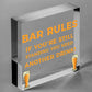 Bar Rules Still Standing Alcohol Beer Pub Plaque Funny Man Cave Sign Wall Gift