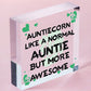 Auntiecorn Auntie Birthday Christmas Wood Heart Novelty Auntie Gift Unicorn Sign