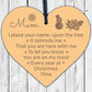 Mum Memorial Christmas Tree Bauble Decoration Handmade Wood Hanging Heart Sign