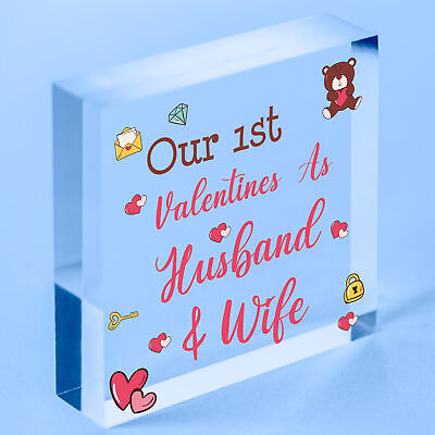 1st Valentines Day As Husband Wife Valentines Day Card For Husband Wife Heart