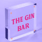 Vintage The Gin Bar Hanging Plaque Home Bar Gift Man Cave Signs Kitchen Pub