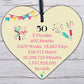 50th Birthday Christmas Gift For Dad Mum Friend Hanging Wooden Heart Keepsake