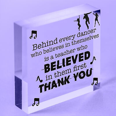 Thank You Dance Teacher Gift Heart Special Goodbye Gifts For Her Friendship Sign