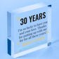 30th Wedding Anniversary Gift Personalised 30th Anniversary Husband 30 Years